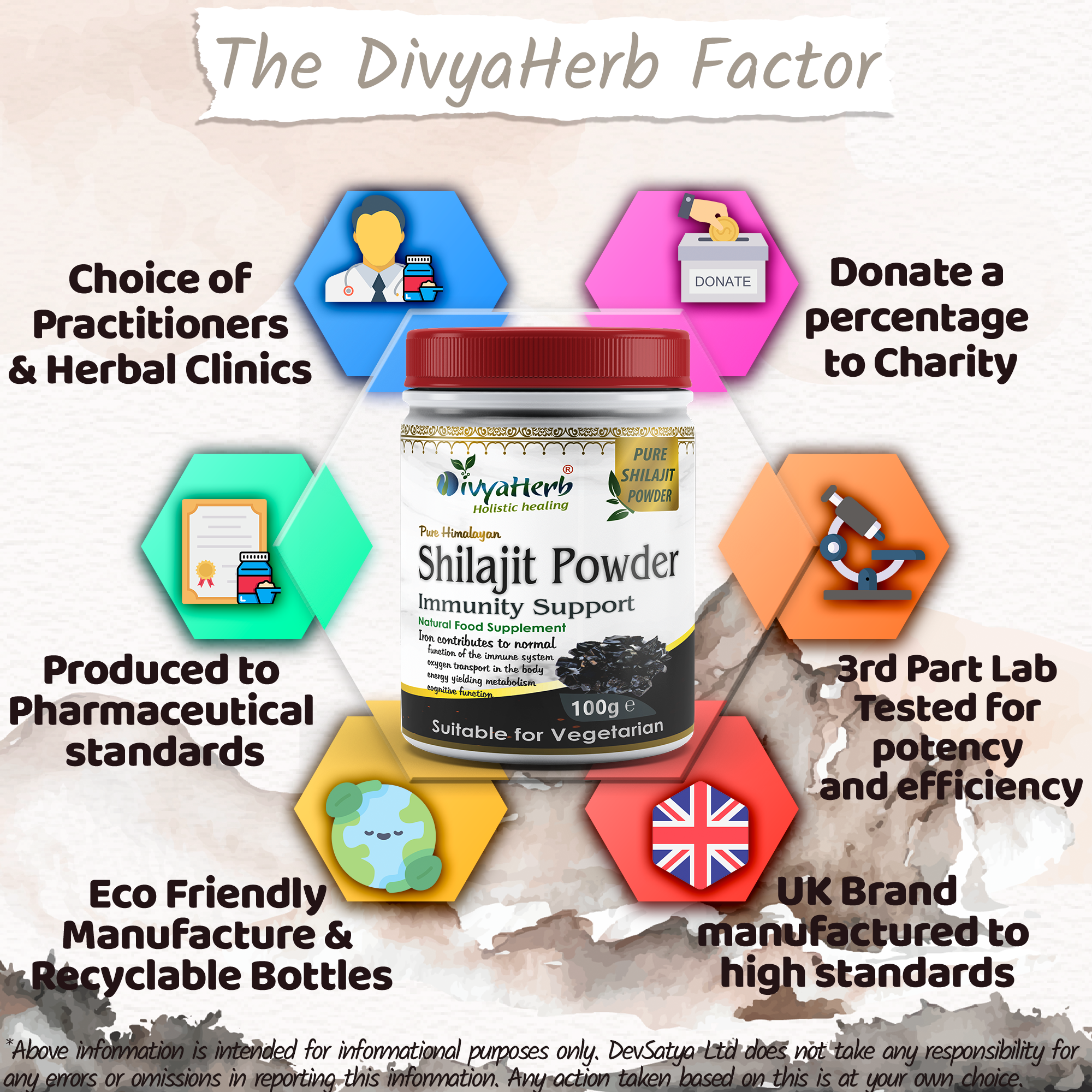 DivyaHerb Shilajit Powder 100 gram - Daily Vitality Support