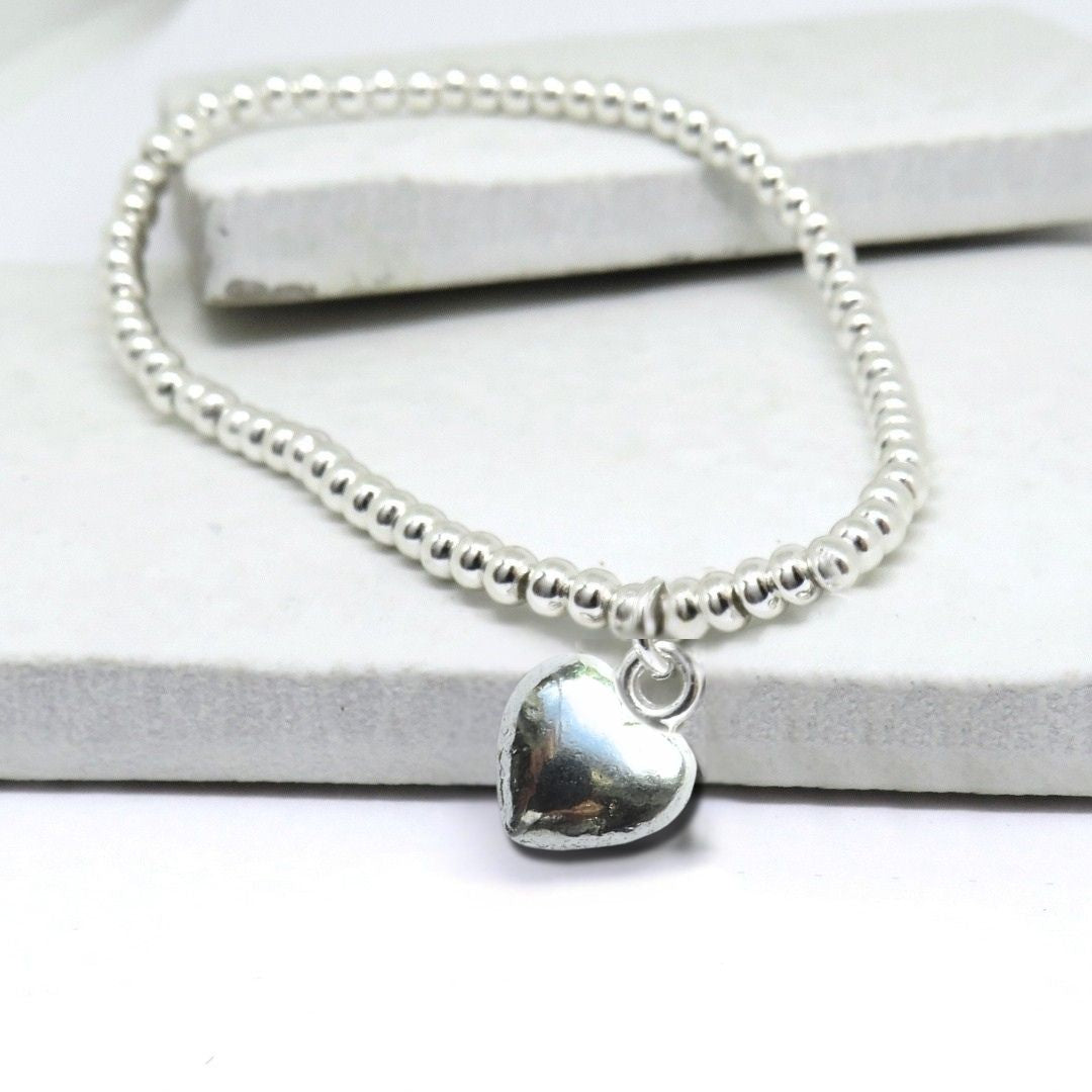 Merry Christmas Gift Hamper | Silver Heart Bracelet & Jewellery Box