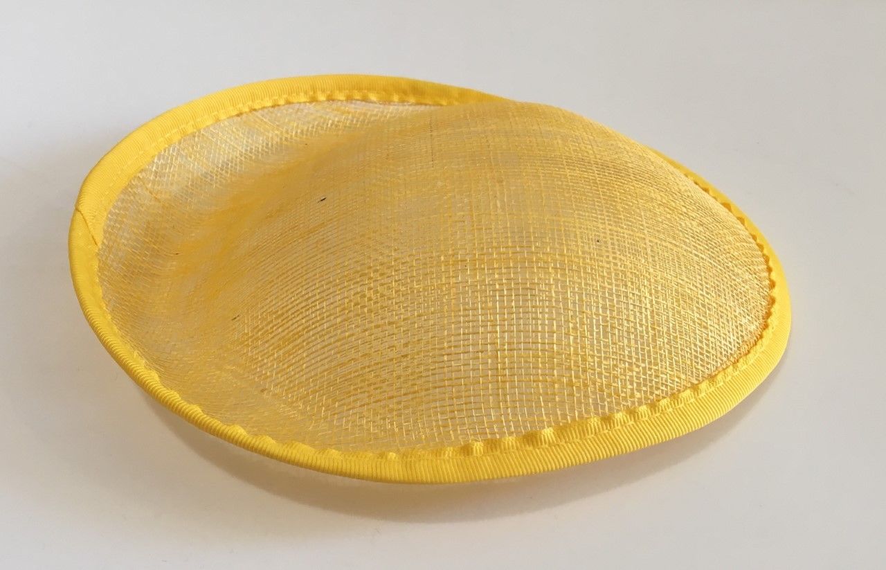 20cm Round Sinamay Dipped Fascinator Base Hat Saucer