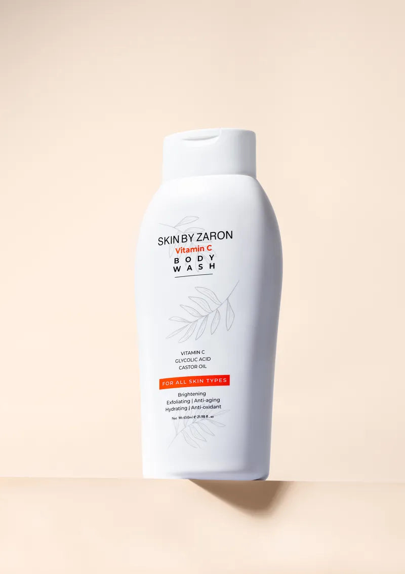 Skin by Zaron Vitamin C Body Wash –  Glycolic Acid, Castor Oil