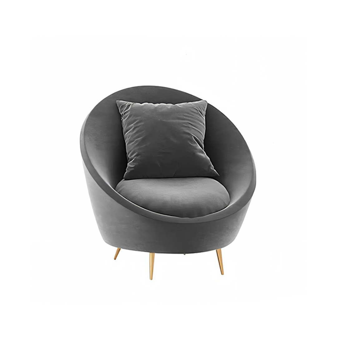 Slender Modern Armchair, Velvet