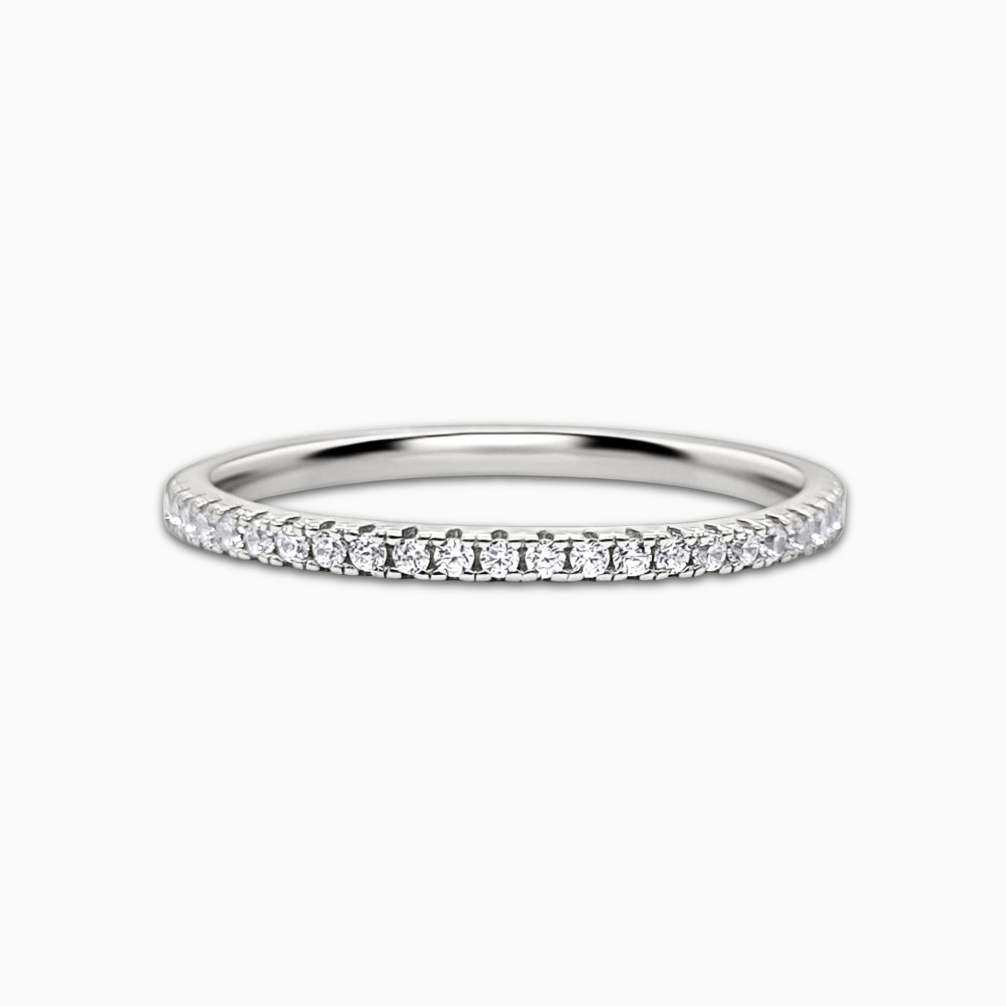 Thin Full Eternity Ring (1.2 mm) in Sterling Silver