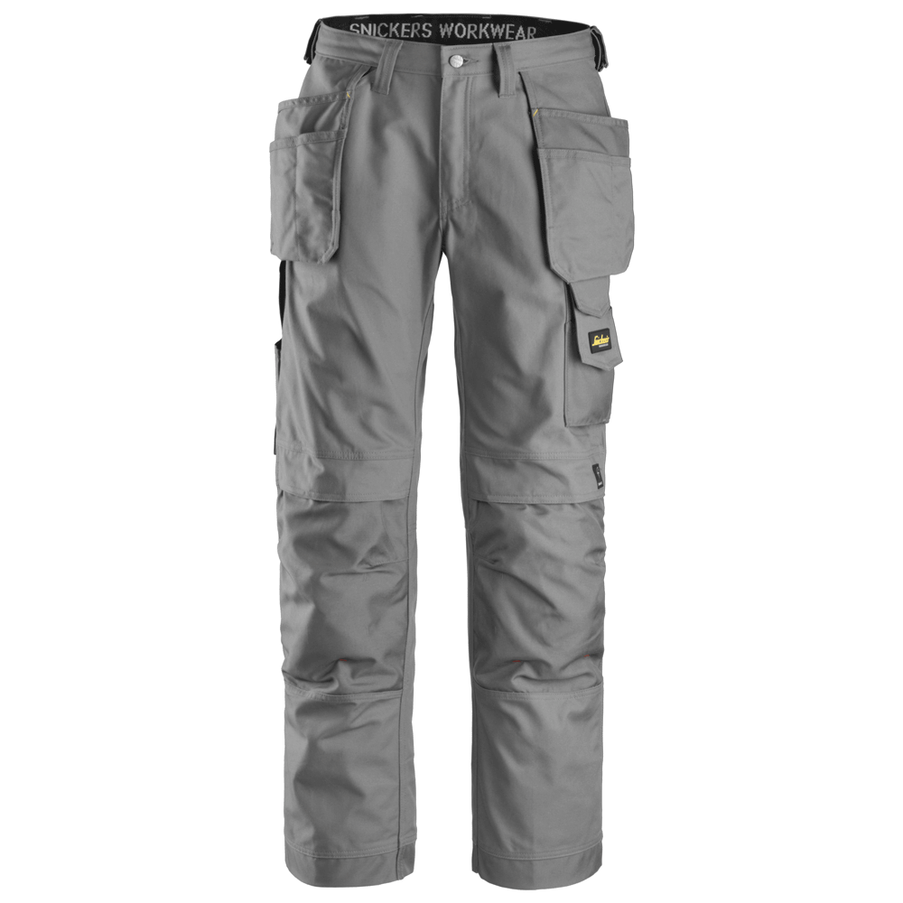 Snickers 3214 Craftsmen Holster Pocket Trousers, Canvas+ Grey Waist 38"- Leg 32"- Snickers Size: 54