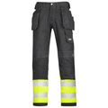 Snickers 3235 High-Vis Holster Pocket Cotton Trousers, Class 1