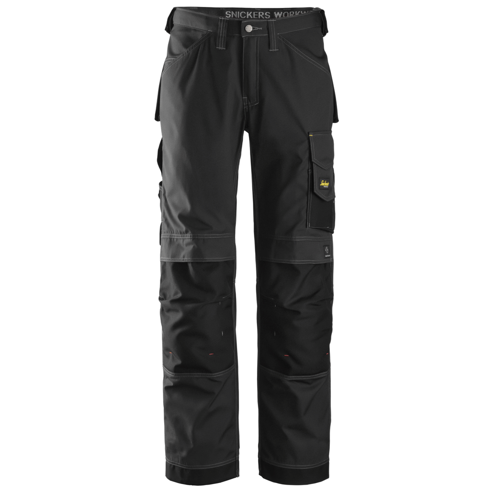 Snickers 3313 Craftsmen Trousers, Rip-Stop Black Waist 47"- Leg 32"- Snickers Size: 62
