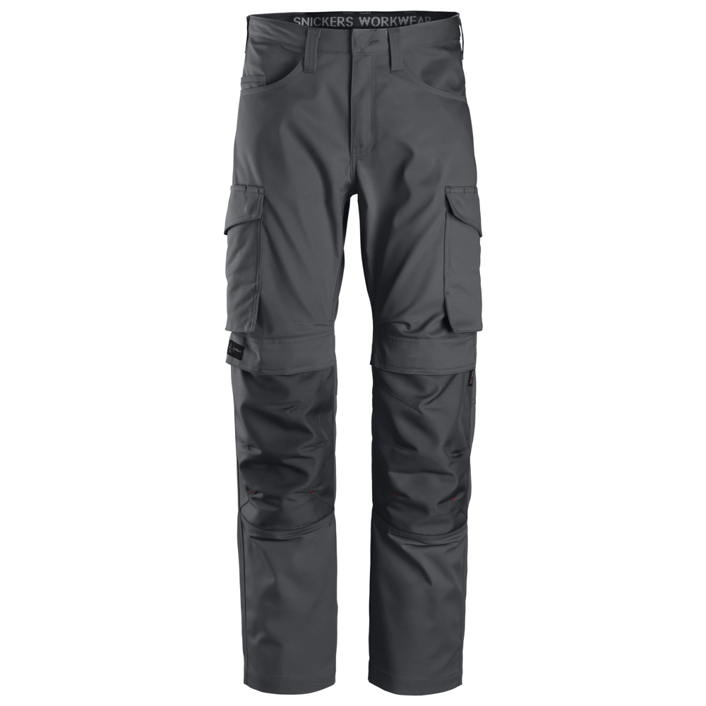 Snickers 6801 Service Trousers + Knee Pockets Steel Grey 38" Waist - 32" Leg - Snickers Size 54