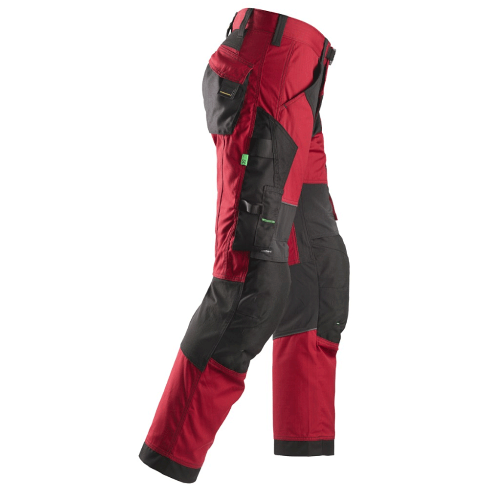 Snickers 6903 FlexiWork Stretch Kneepad Work Trousers Chilli Red 35" Waist - 37" Leg - Snickers 250