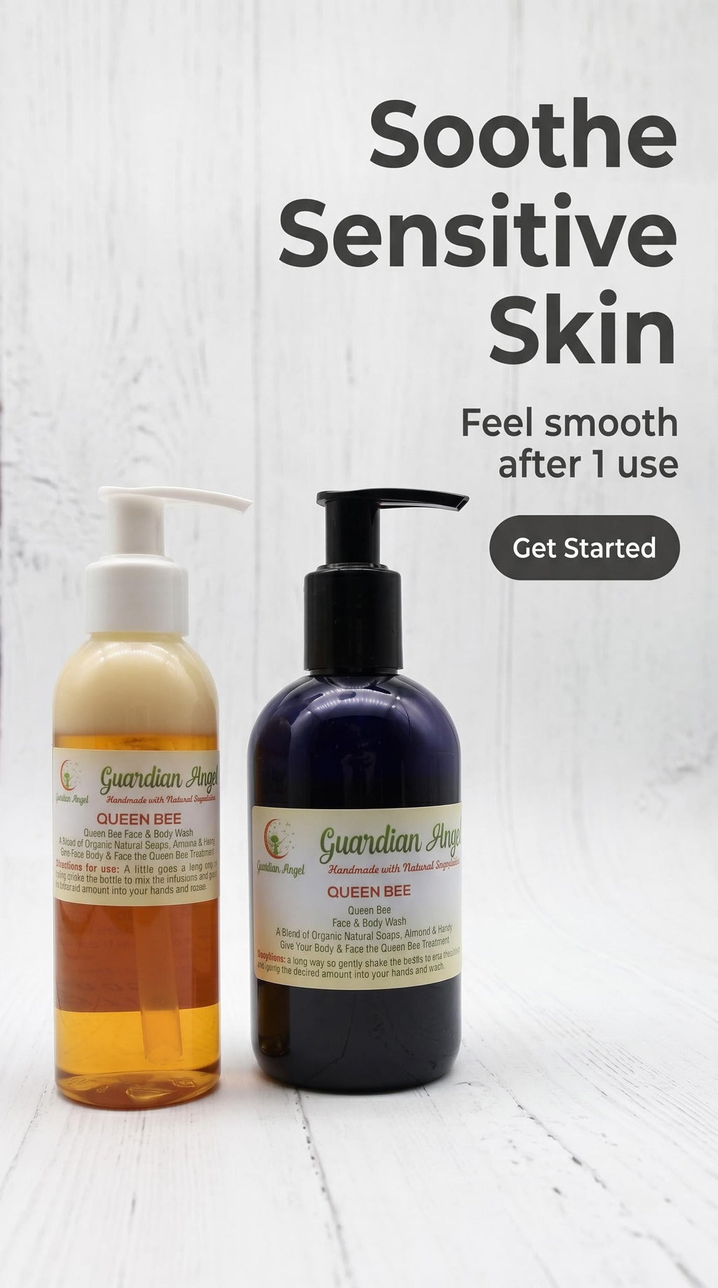Queen Bee 100% Organic Body and Face Wash Gel