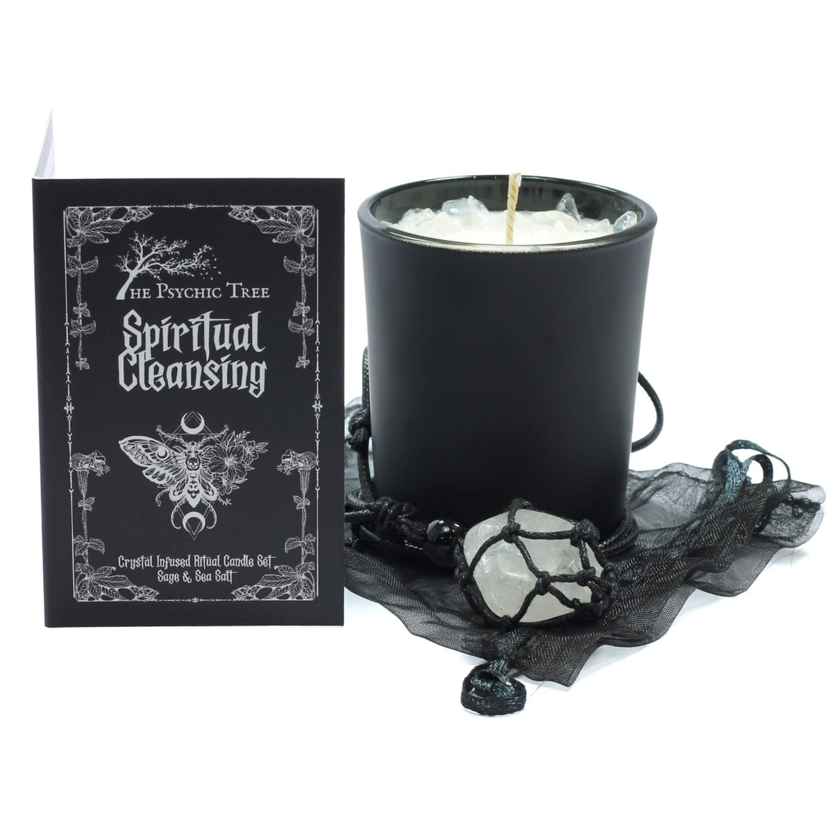 Spiritual Cleansing - Crystal Infused Ritual Candle Set
