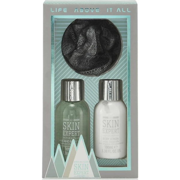 Style & Grace Skin Expert Mini Shower Kit Gift Set 100ml Body Lotion + 100ml Hair & Body Wash + Shower Flower