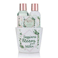 Style & Grace Spa Botanique Pamper Pot Gift Set 50g Bath Crystals + 100ml Body Wash + 100ml Body Lotion + Ceramic Pot