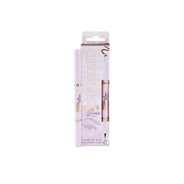 Sunkissed Brow & Line Eyebrow Pencil & Eyeliner Duo 11g - Medium Dark