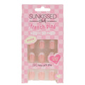 Sunkissed Nail Studio French Pink Acrylic Strength Round Nails 24 Pieces