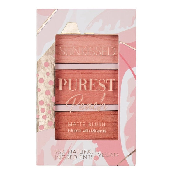Sunkissed Purest Peach Matte Blush Palette 3 x 2.4g