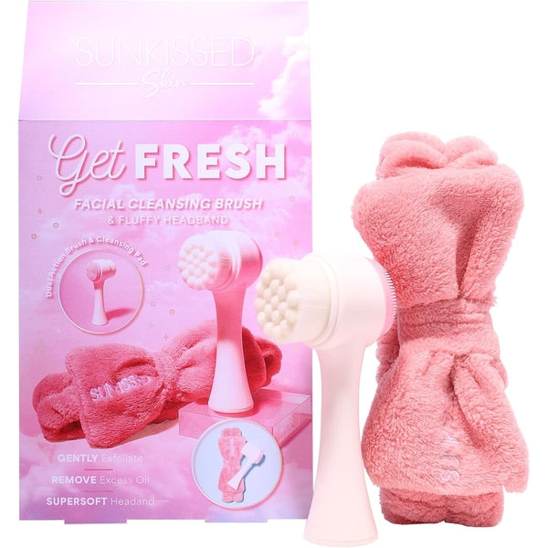Sunkissed Skin Get Fresh Gift Set Facial Cleaning Brush & Fluffy Headband