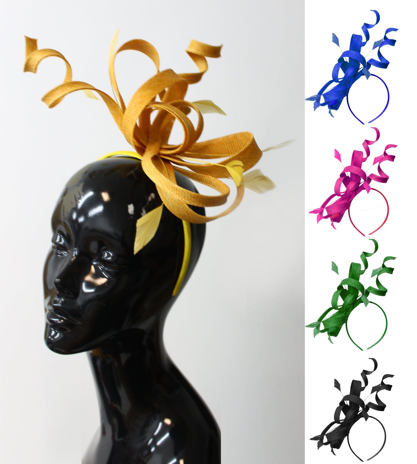 Caprilite Swirl Loop Sinamay Headband Fascinator for Women Wedding Ascot Races