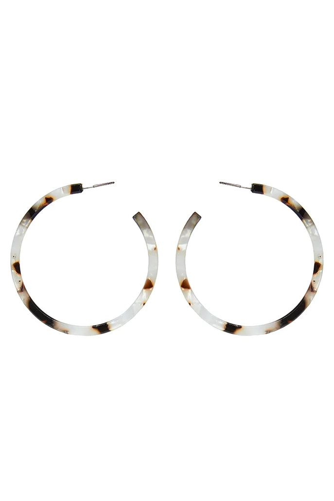 Tatum Tortoiseshell Hoop Earrings