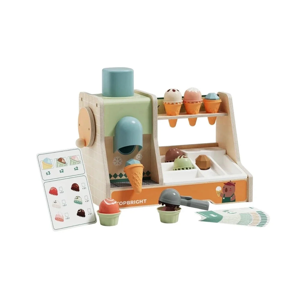 Topbright Wooden Ice Cream Machine Play Set