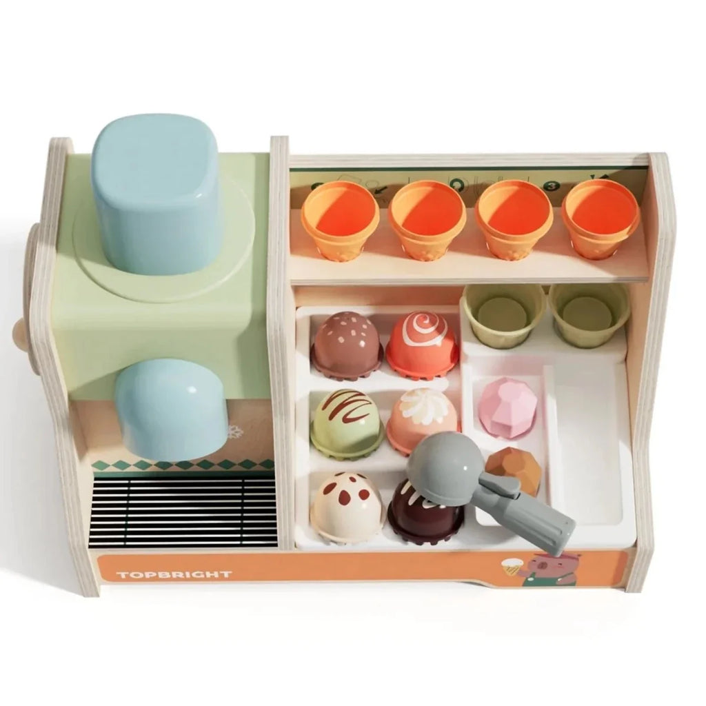 Topbright Wooden Ice Cream Machine Play Set