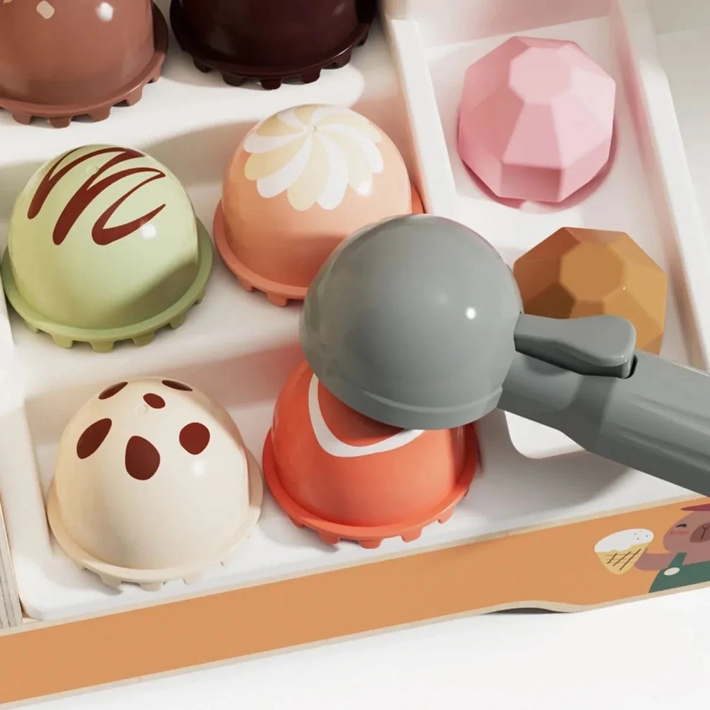 Topbright Wooden Ice Cream Machine Play Set