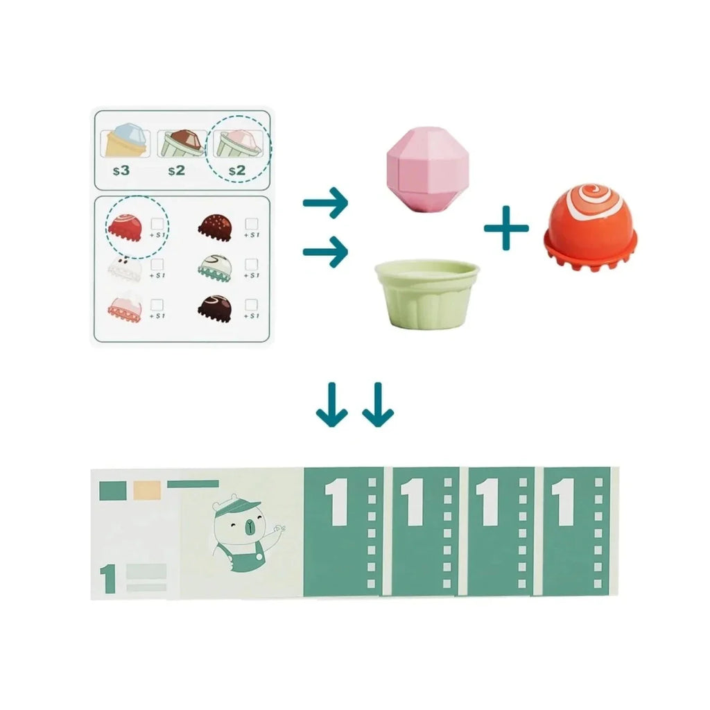 Topbright Wooden Ice Cream Machine Play Set