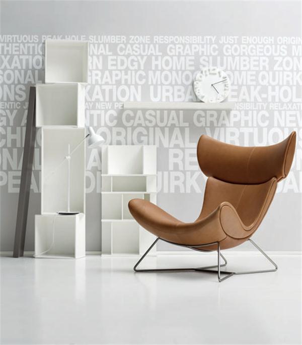 Imola Chair And Ottoman, Brown with Frame Base