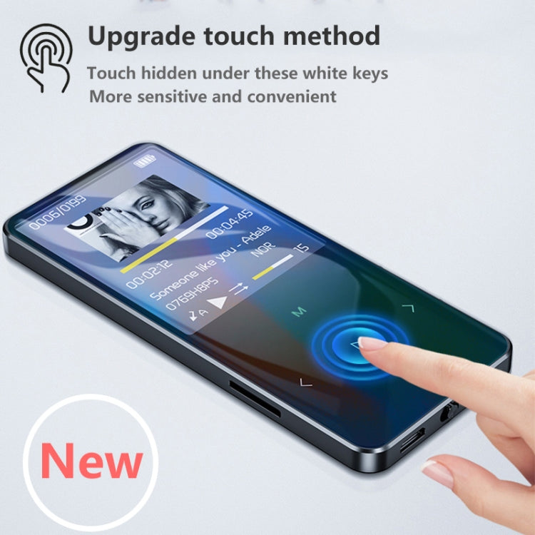 X2 16GB 1.8 inch Touch Screen Metal Bluetooth MP3 MP4 Hifi Sound Music Player (Black)