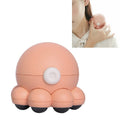Small Octopus Shoulder and Neck Massager Multifunctional Household Hot Compress Cervical Massager(Pink)