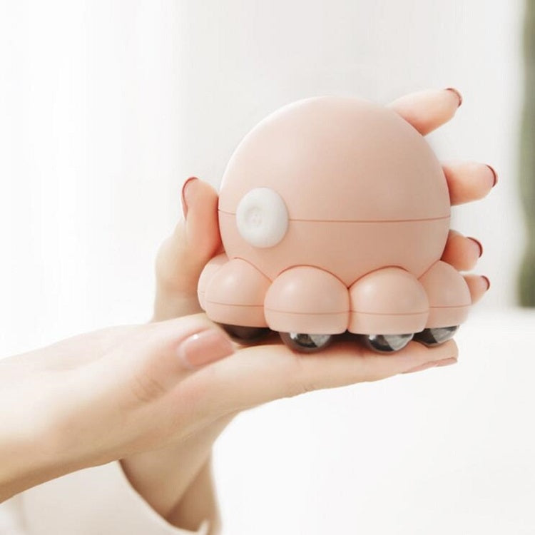 Small Octopus Shoulder and Neck Massager Multifunctional Household Hot Compress Cervical Massager(Pink)
