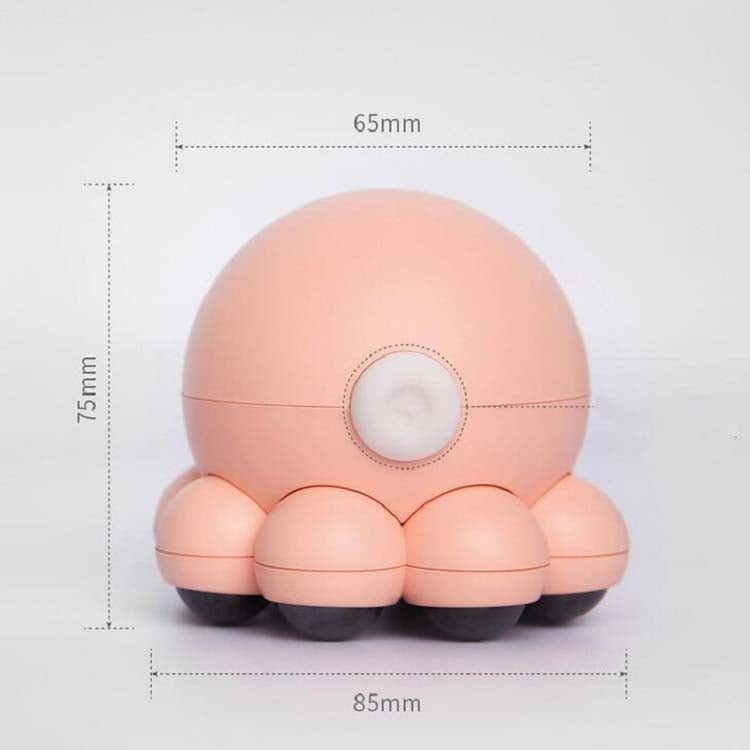 Small Octopus Shoulder and Neck Massager Multifunctional Household Hot Compress Cervical Massager(Pink)