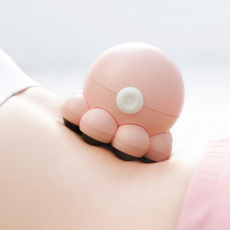 Small Octopus Shoulder and Neck Massager Multifunctional Household Hot Compress Cervical Massager(Pink)
