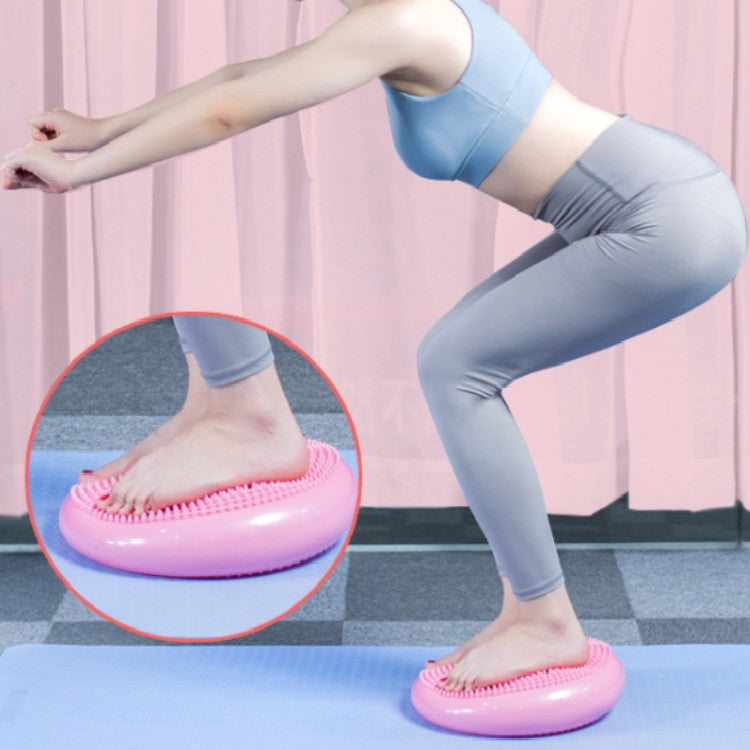 Thick Explosion-proof Yoga Special Massage Balance Cushion, Diameter: 33cm, Specification:With Gas Needle(Blue)
