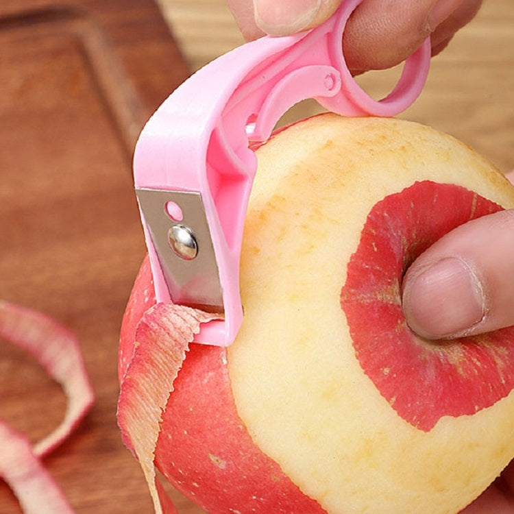 Kitchen Fruit Peeler Stainless Steel Peeling Knife Random Color Delivery