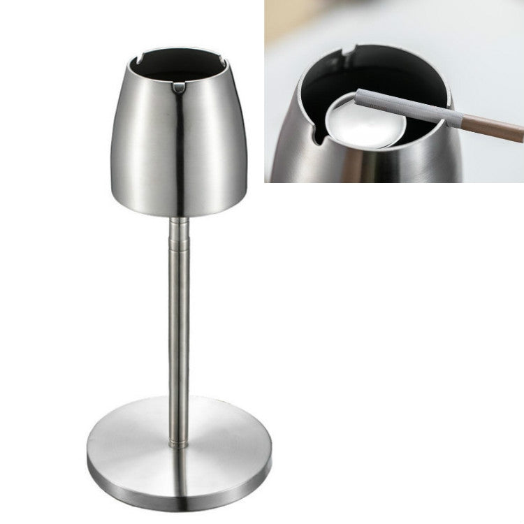 Telescopic Thickened Stainless Steel Windproof Ashtray(Stainless Steel Primary Colors)
