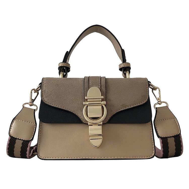 Women Leather Handbags Shoulder Bags Luxury Design Crossbody Purses(Khaki)