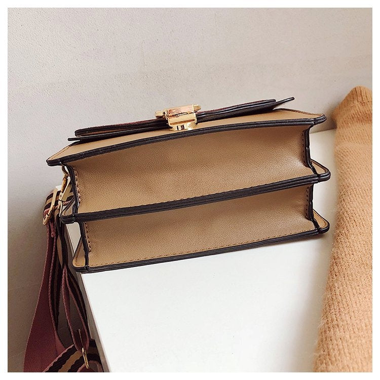 Women Leather Handbags Shoulder Bags Luxury Design Crossbody Purses(Khaki)