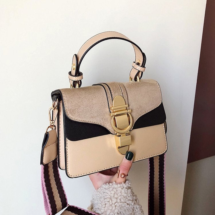Women Leather Handbags Shoulder Bags Luxury Design Crossbody Purses(Khaki)