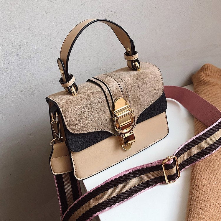 Women Leather Handbags Shoulder Bags Luxury Design Crossbody Purses(Khaki)