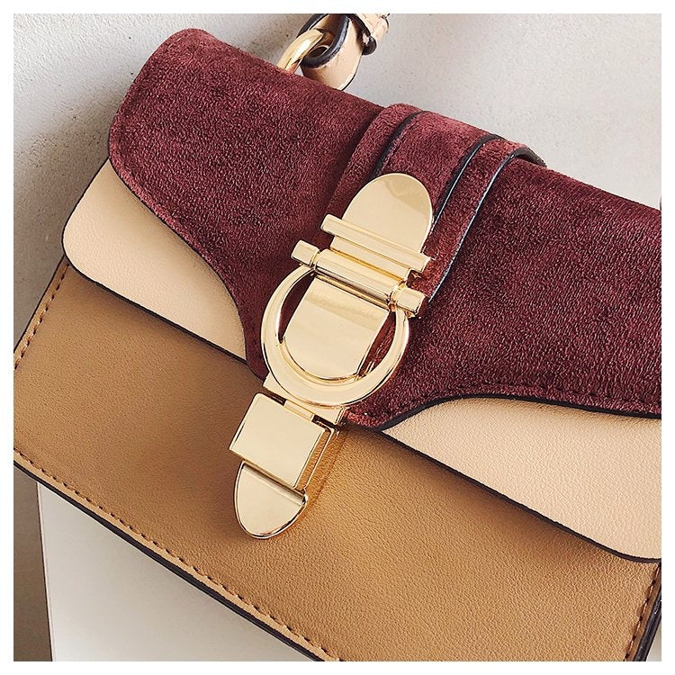 Women Leather Handbags Shoulder Bags Luxury Design Crossbody Purses(Khaki)