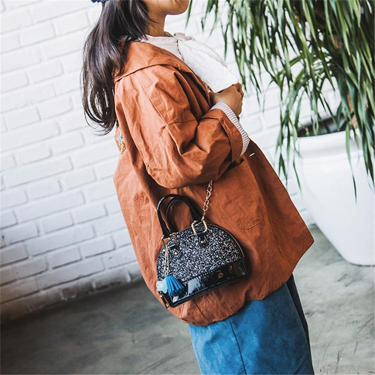 Cute Leather Shoulder Bag Messenger Bag Girls Solid Color Mini Zip Small Square Bag Tote Bag(Silver)