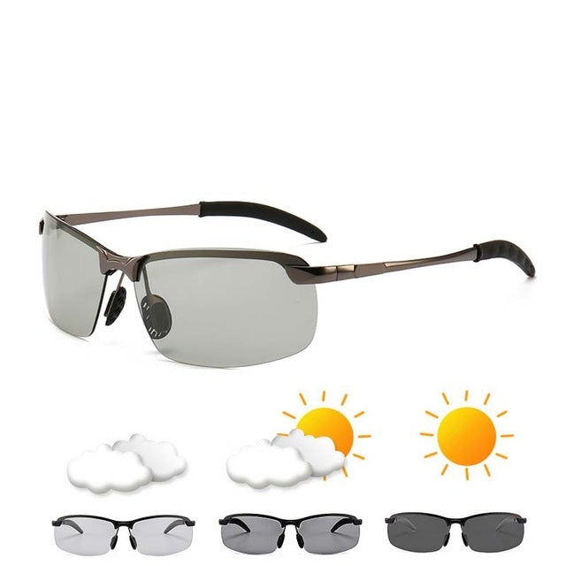 Photochromic Sunglasses Day and  Driving Eyewear(Gun Metal)