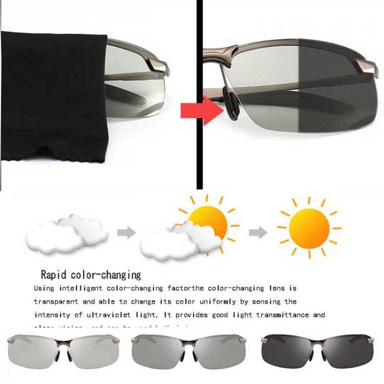Photochromic Sunglasses Day and  Driving Eyewear(Gun Metal)