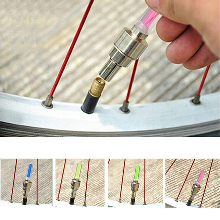 10 PCS LED Bicycle Lights Wheel Tire Valve Caps Bike Accessories Cycling Lantern Spokes Lamp(Green)