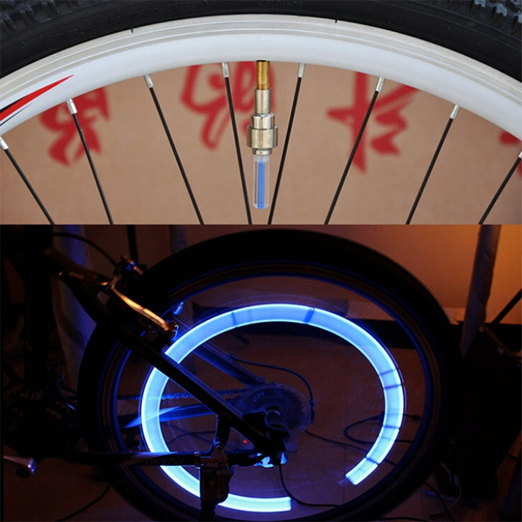 10 PCS LED Bicycle Lights Wheel Tire Valve Caps Bike Accessories Cycling Lantern Spokes Lamp(Green)