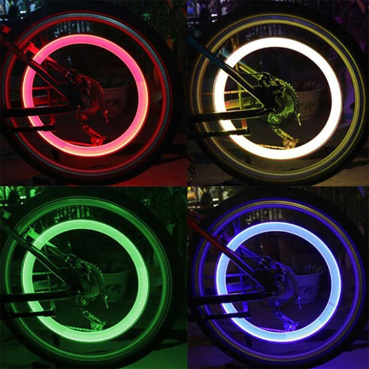 10 PCS LED Bicycle Lights Wheel Tire Valve Caps Bike Accessories Cycling Lantern Spokes Lamp(Green)