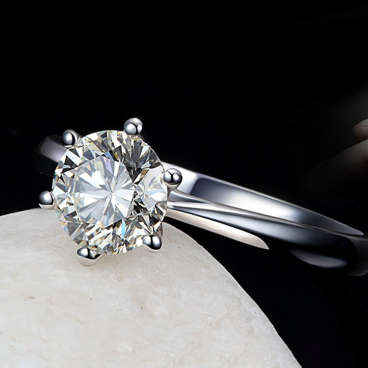 Woman CZ Crystal Wedding Engagement Finger Rings Super Shinning Cubic Zirconia Fine Jewelry, Ring Size:7