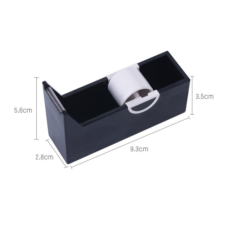 Tape Holder Office Tape Dispenser Desktop Tape Cutter(Black)