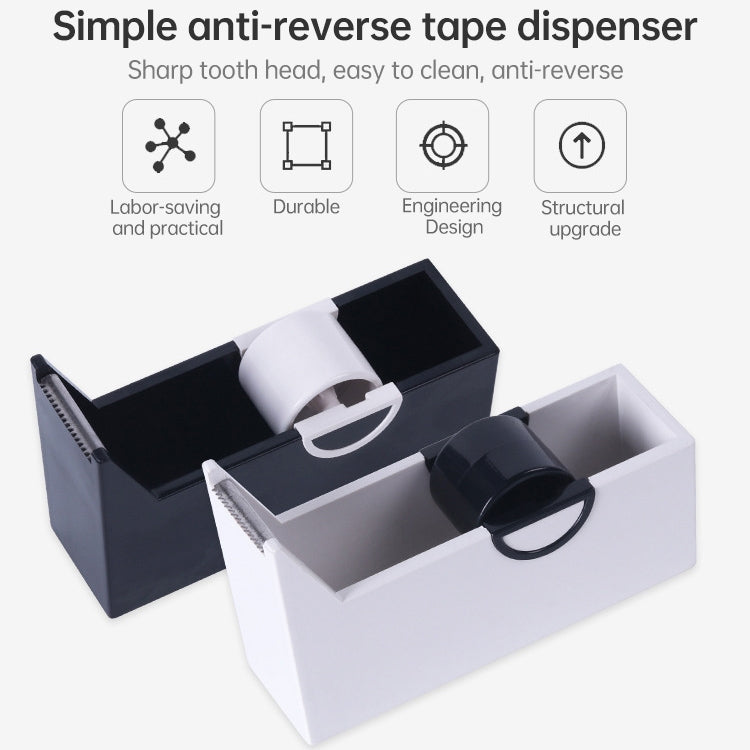 Tape Holder Office Tape Dispenser Desktop Tape Cutter(Black)