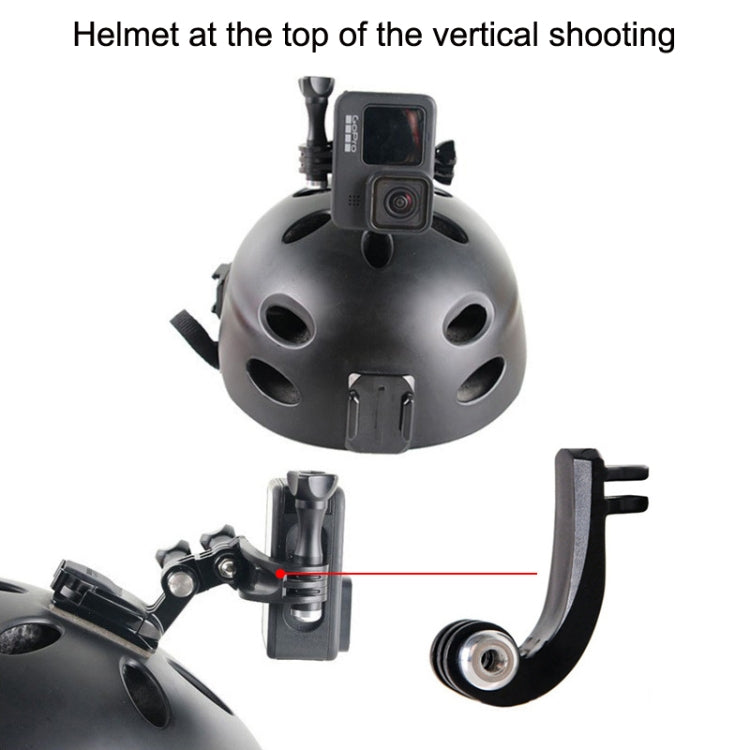 TELESIN Center Vertical Bend Arm Sports Camera Accessories For GoPro HERO11 Black / HERO9 Black / DJI Osmo Action 3