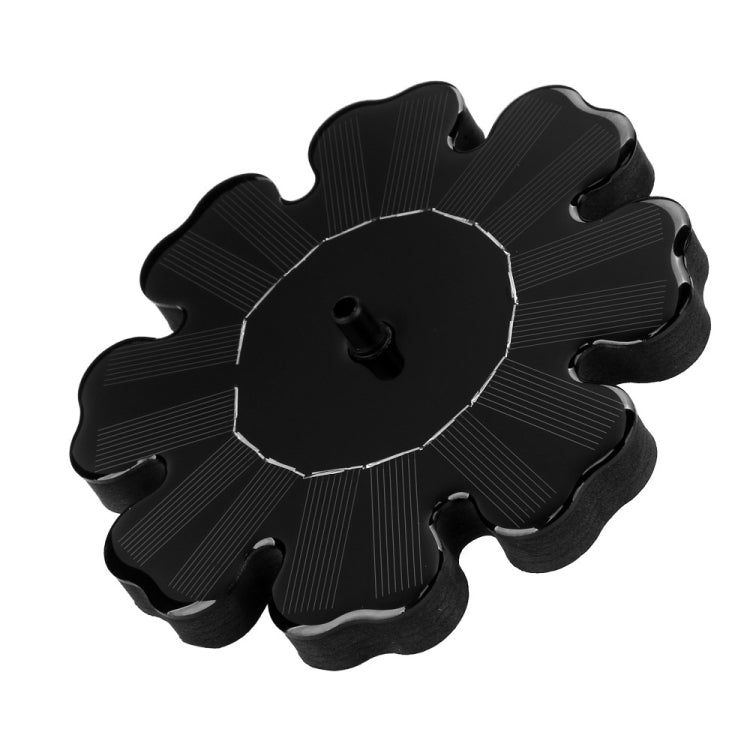 Solar Petal Fountain Floating Fountain Pond Garden Decoration(Black)